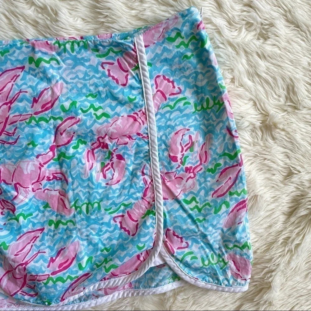Lilly Pulitzer skirt skort cala in lobstah roll mini colorful blue pink 0
